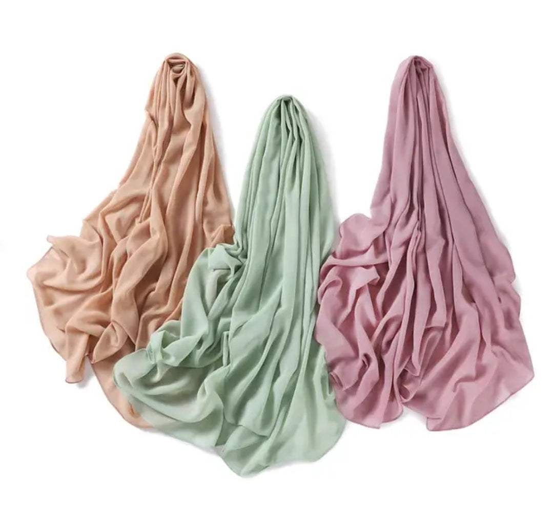 Round corner premium hijab