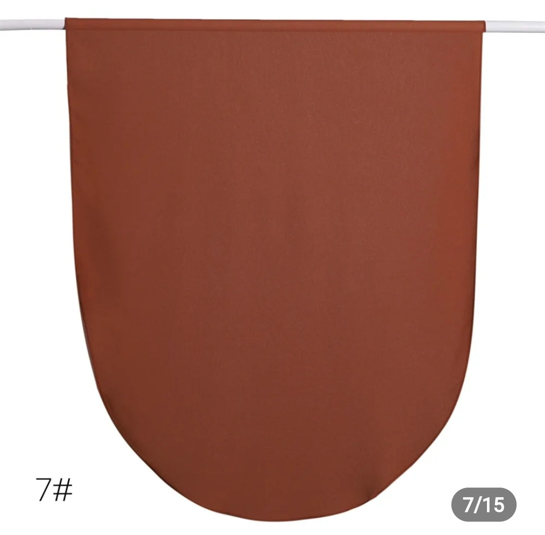 Round corner premium hijab