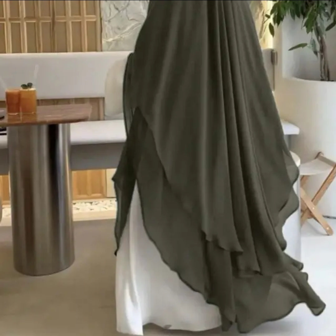 2 Layer Khimar Amara