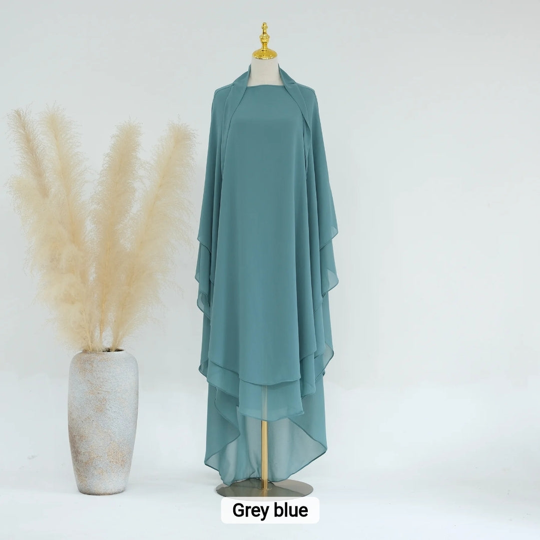 2 Layer Khimar Amara
