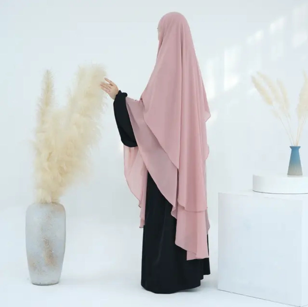2 Layer Khimar Amara