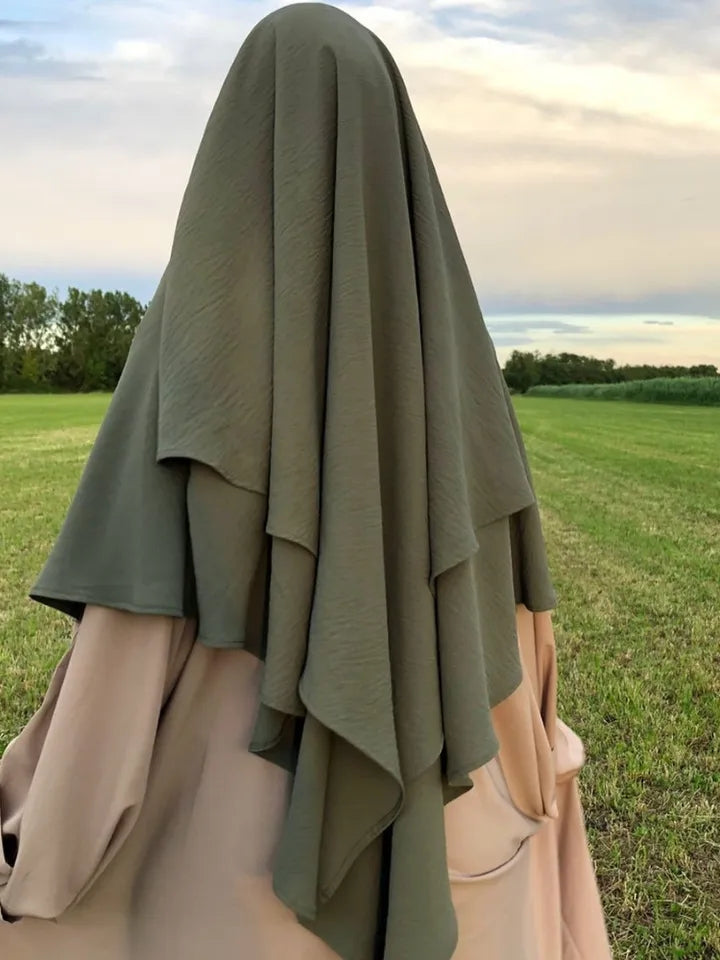 2 layer Khimar Afiya