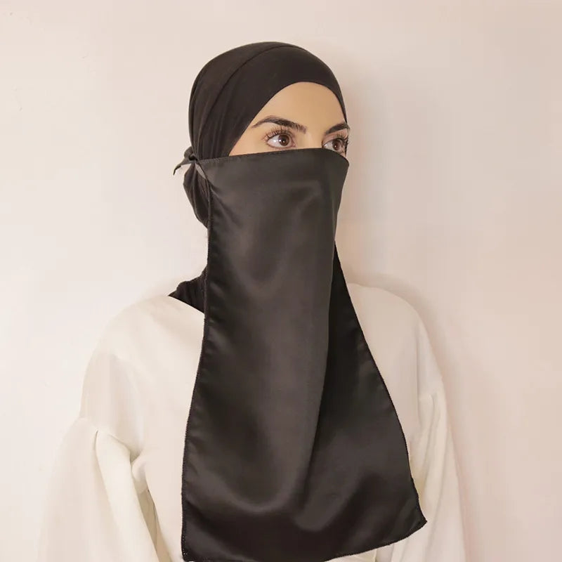 Niqab - plain satin silk