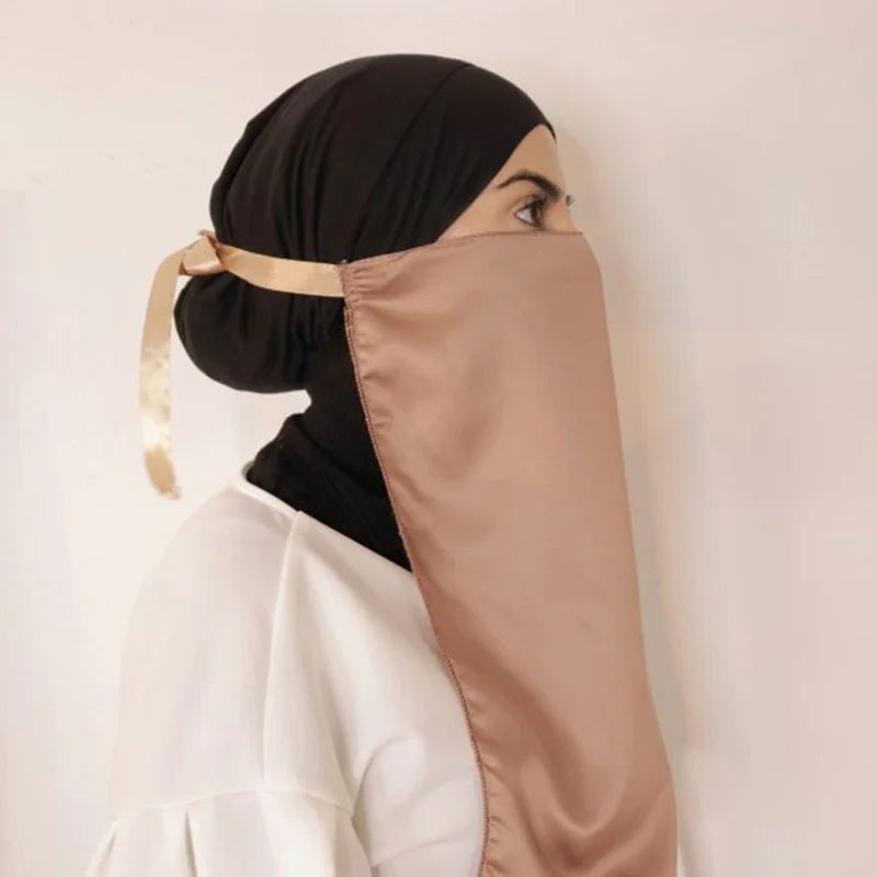 Niqab - plain satin silk