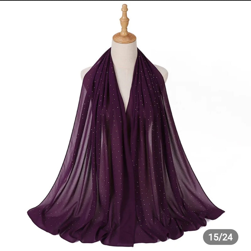 Diamond Georgette chiffon hijab