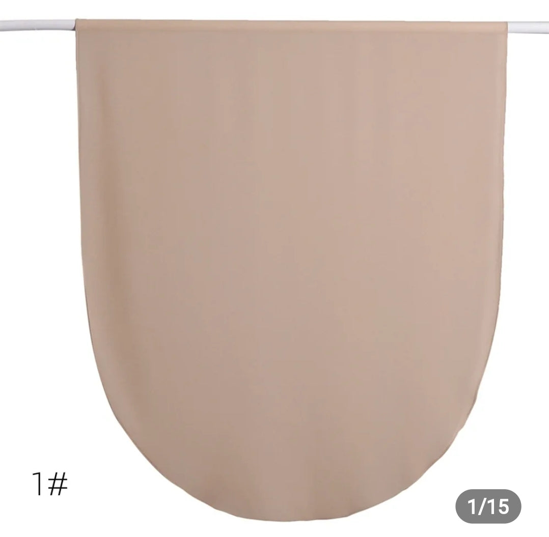 Round corner premium hijab