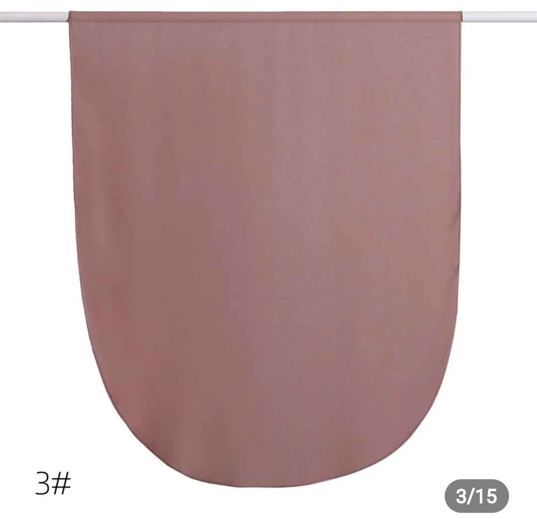 Round corner premium hijab