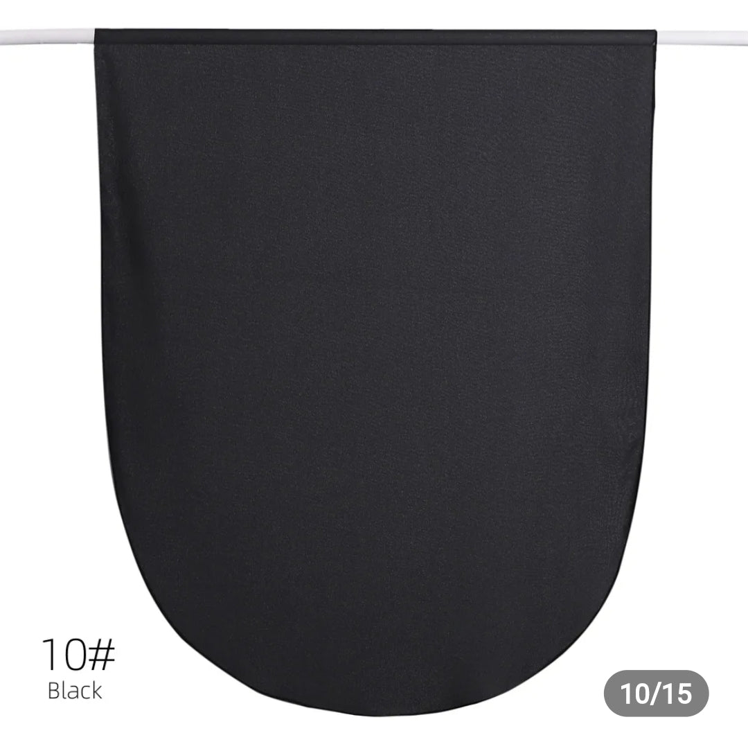 Round corner premium hijab