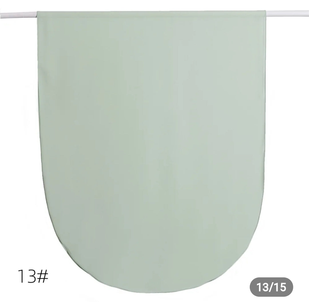 Round corner premium hijab