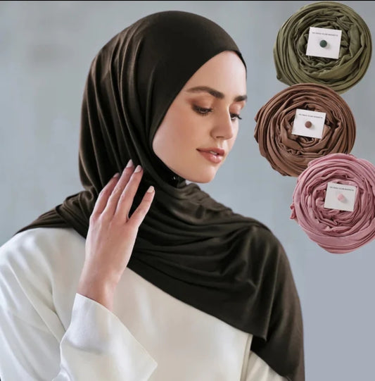 Premium cotton Jersey hijab with magnet