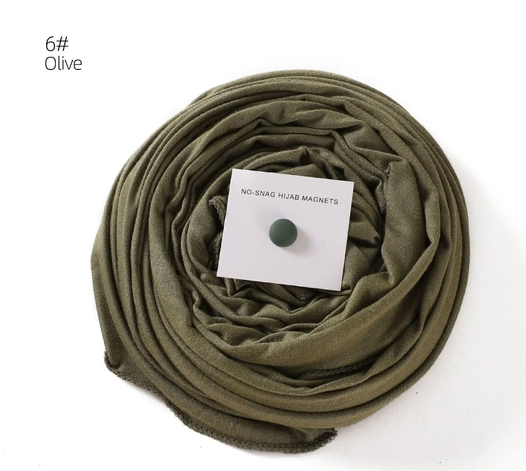 Premium cotton Jersey hijab with magnet