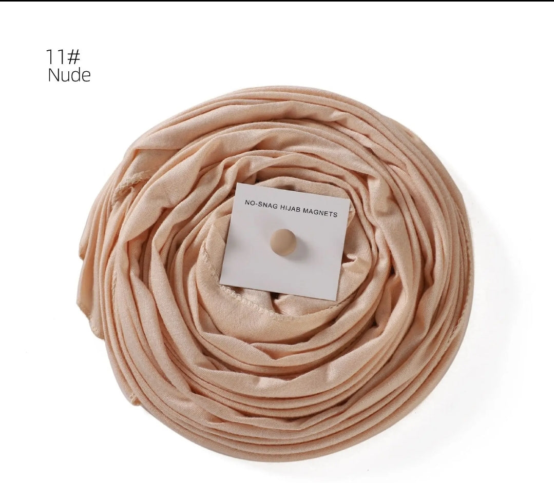 Premium cotton Jersey hijab with magnet