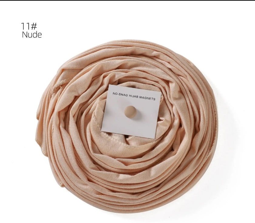 Premium cotton Jersey hijab with magnet