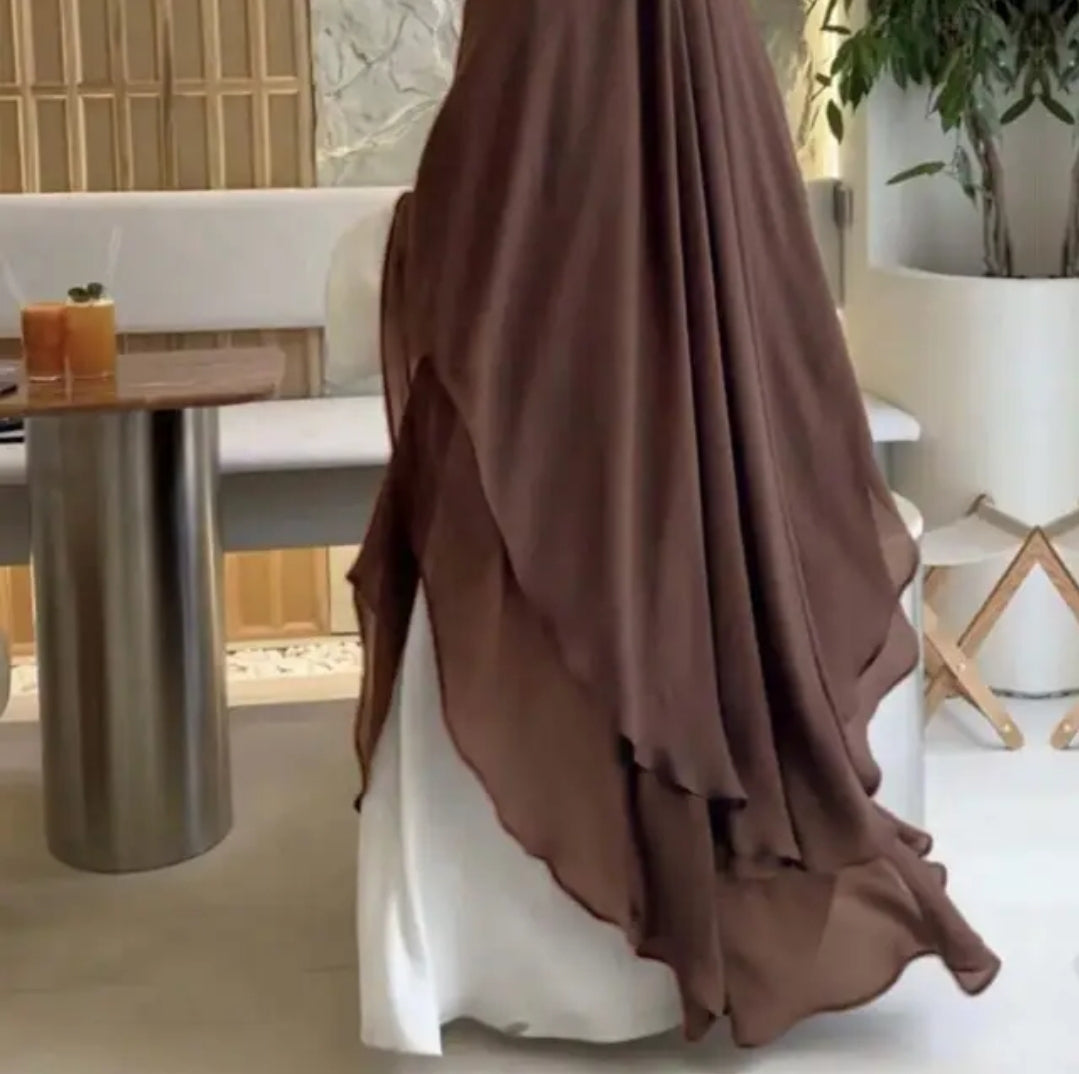 2 Layer Khimar Amara