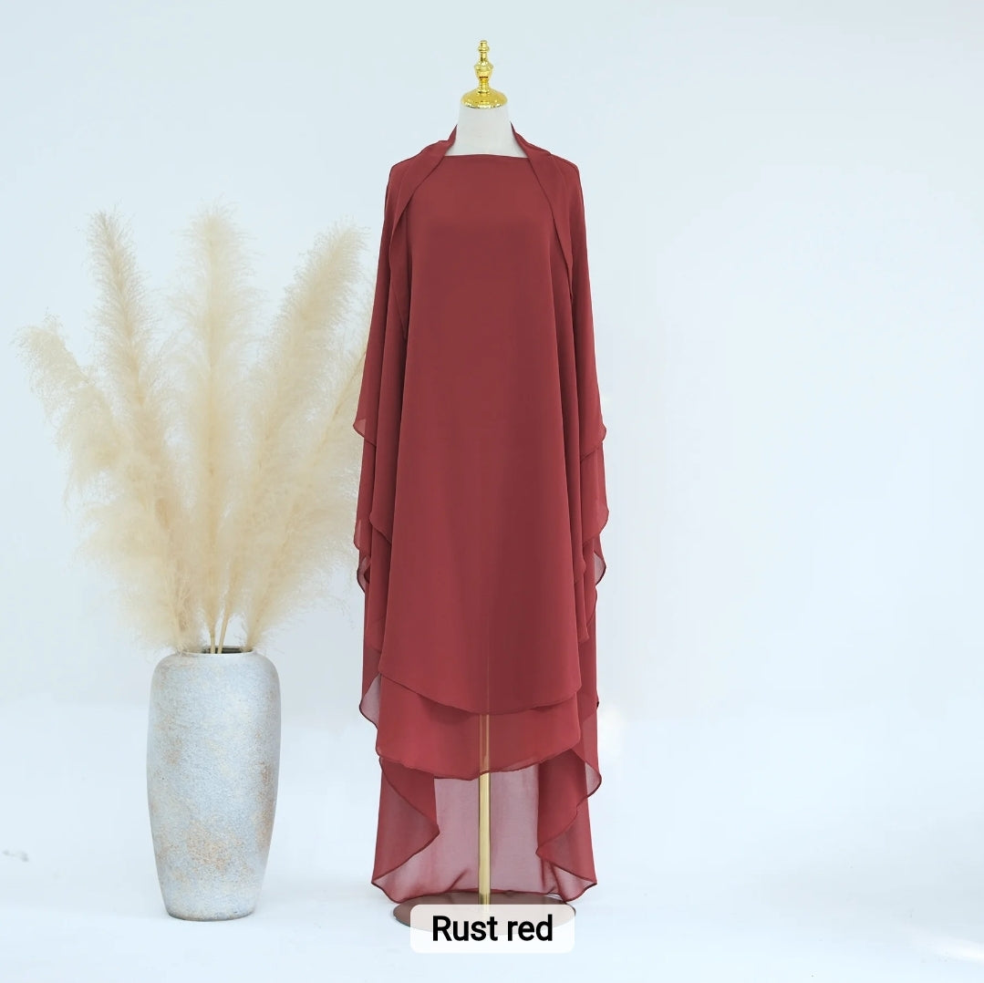 2 Layer Khimar Amara