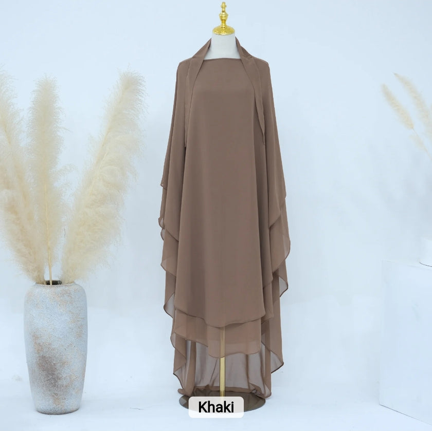 2 Layer Khimar Amara