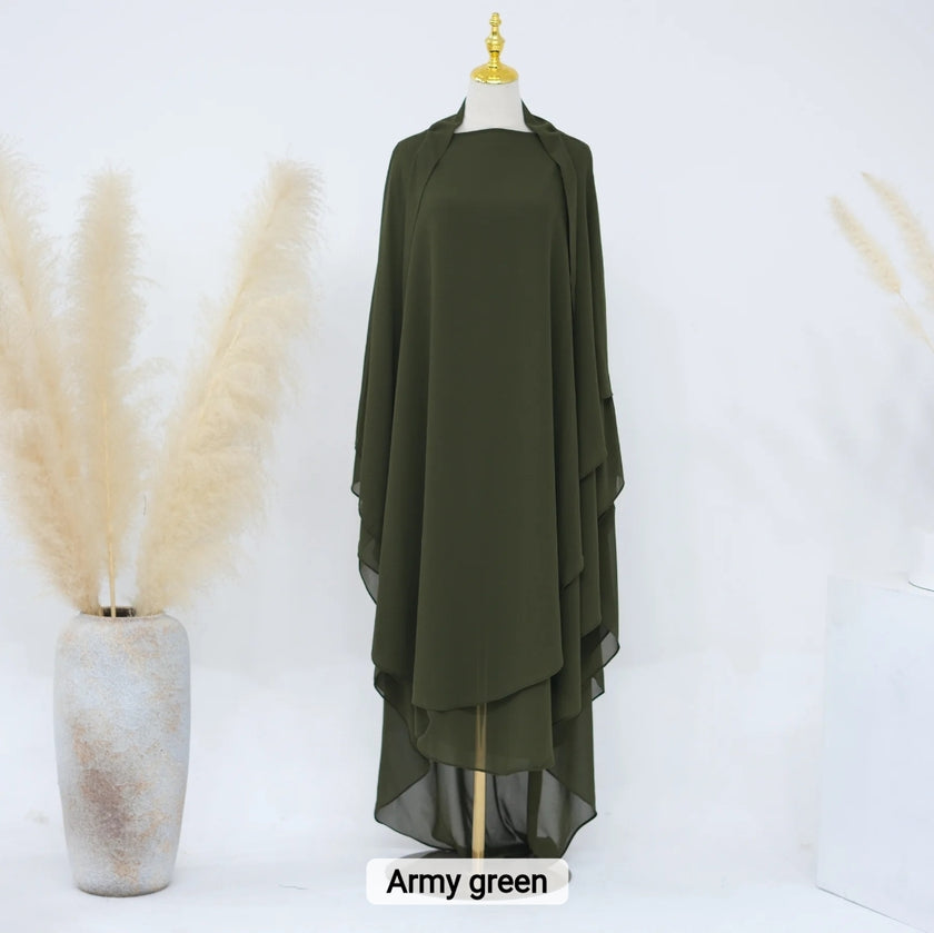 2 Layer Khimar Amara