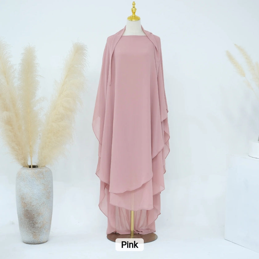 2 Layer Khimar Amara