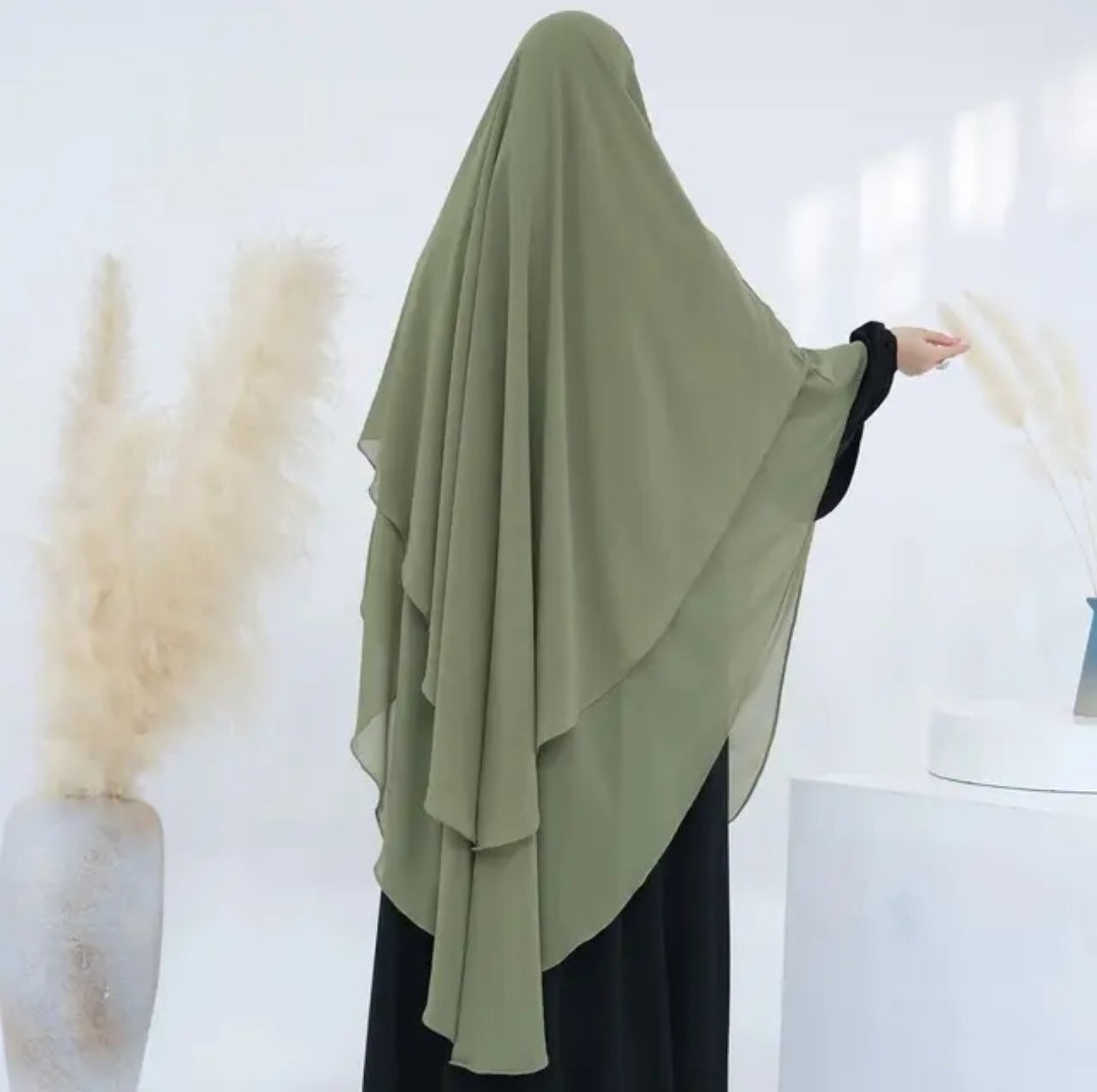 2 Layer Khimar Amara