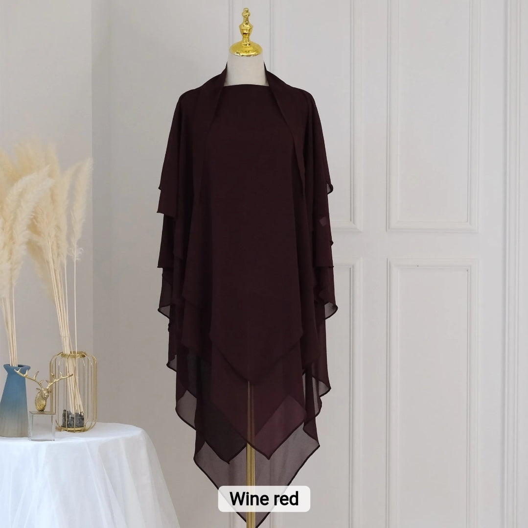 3 Layer Khimar Inaya