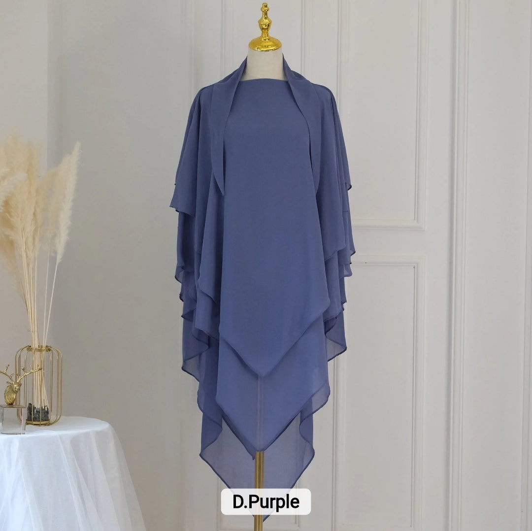 3 Layer Khimar Inaya