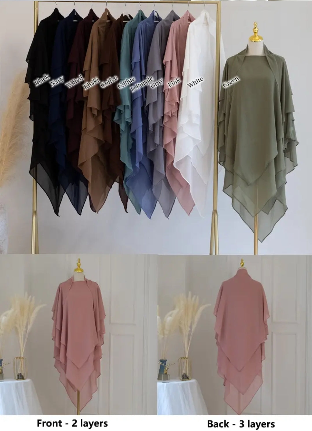 3 Layer Khimar Inaya