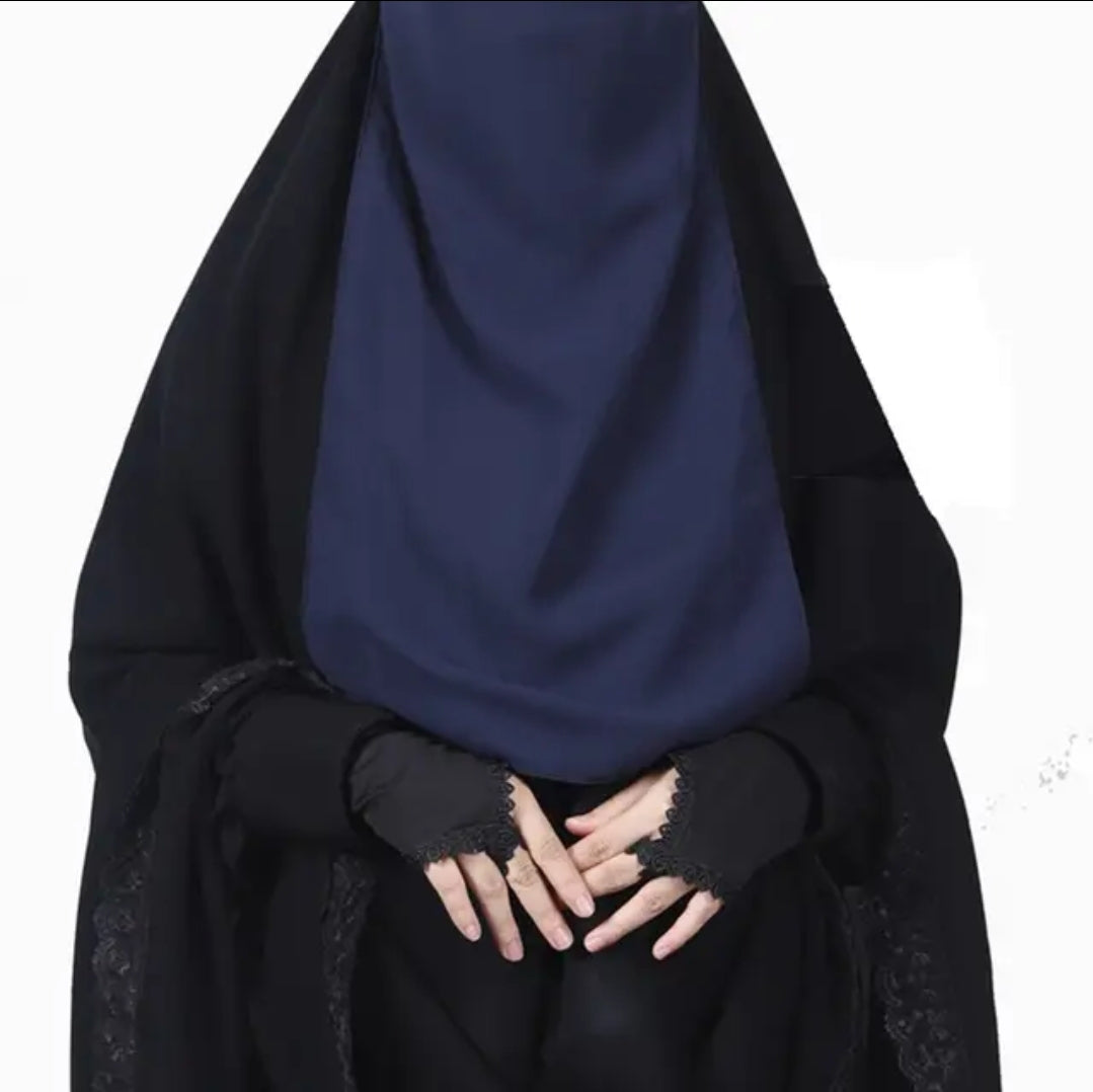 Turkish satin silk niqab