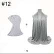 Cotton Jersey hijab with overneck undercap