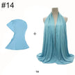 Cotton Jersey hijab with overneck undercap