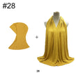 Cotton Jersey hijab with overneck undercap
