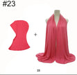 Cotton Jersey hijab with overneck undercap